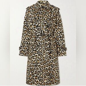 MARC JACOBS The Trench Leopard-Print Denim Coat